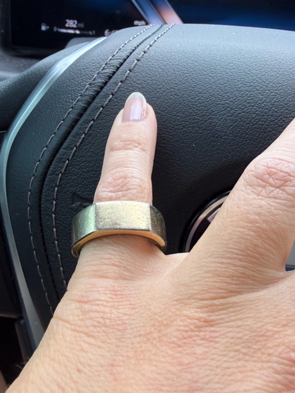 Oura 3 Gold Wide Band Ring Size 7